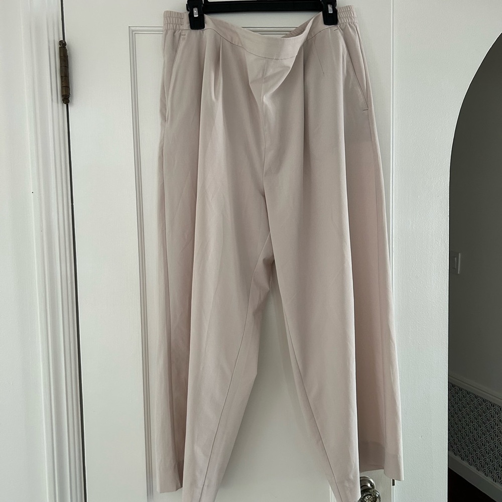 Pleated cropped pants size XL worn once like new